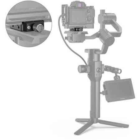 SmallRig DBC2506B - zacisk/płytka (Arca, Qucik Release) do gimbali - przykład użycia
